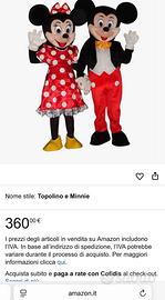 Vestito topolino e minnie