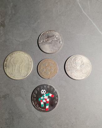 5 medaglie souvenir mondiali calcio