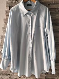 Camicione donna Boohoo tg 44/L azzurro oversize 