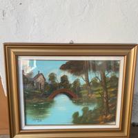 Quadro dipinto a mano (paesaggio montano)