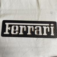 targhetta originale Ferrari in carbonio 