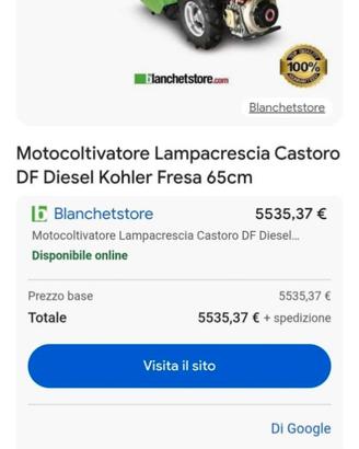 Motozappa motocoltivatore Lampacrescia DF DIESEL