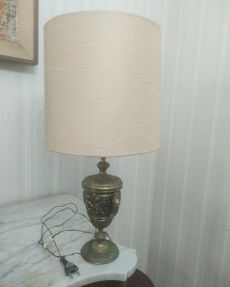 Lampada da tavolo con paravento vintage