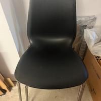 Coppia di Sedie Ikea Nere e metallo