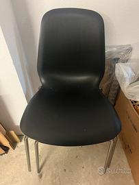 Coppia di Sedie Ikea Nere e metallo