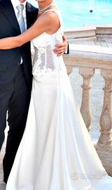 Abito da sposa in seta.