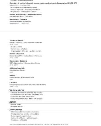 Operaia, assistenza,pulizie