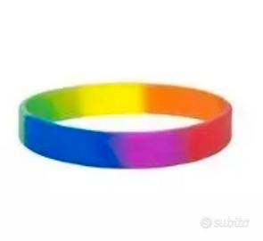 2 bracciali arcobaleno Pride LGBT