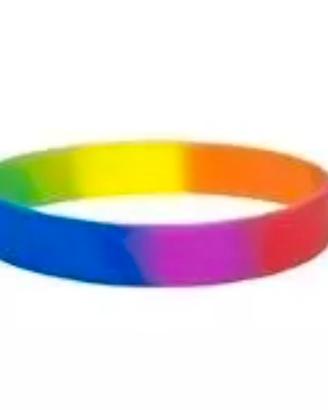 2 bracciali arcobaleno Pride LGBT