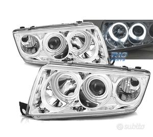 FARI SKODA FABIA 99-07 ANGEL EYES FONDO CROMATO