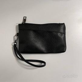 Portamonete nero in pelle PU