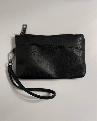 Portamonete nero in pelle PU