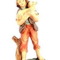 Presepe 20 cm pastore pecora in braccio CARTAPESTA