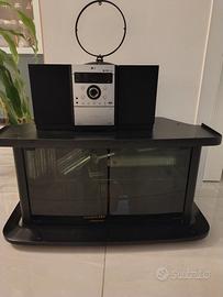 mobiletto nero porta TV/stereo