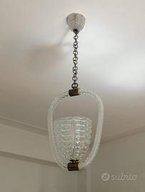 Barovier lampadario a ciondolo vetro Murano 40s
