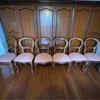 6 sedie vintage vestite