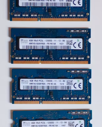 4x4GB Ram DDR3 PC3L-12800S Sodimm SK Hynix (16GB)