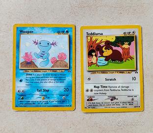 Set Wooper 71/75 e Teddiursa 65/75 Neo Discovery