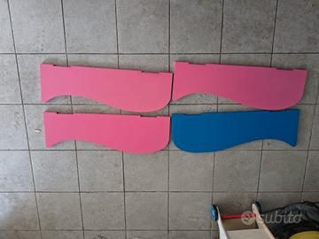 set mensole in legno per cameretta