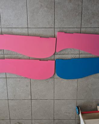 set mensole in legno per cameretta