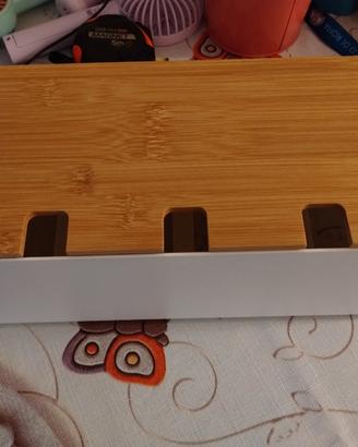 scatola organizer per cavi e caricabatterie 