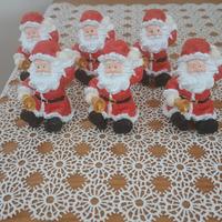 Babbi natale appendini per albero 6 pezzi.