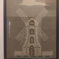 quadro all'uncinetto Mulino 