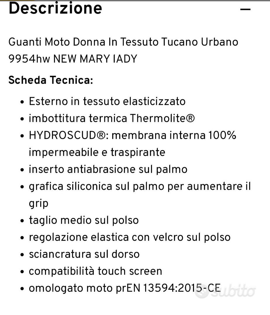 guanti moto donna Tucano - Accessori Moto In vendita a Genova