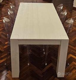 Tavolo allungabile in Abete bianco 90x180-275