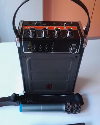 cassa amplificatore con doppio microfono 