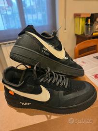 Nike Air Force 1 Off White Black white TG 44 
