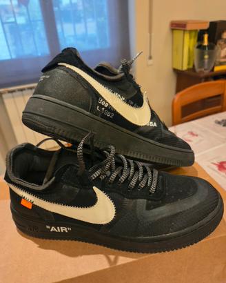 Nike Air Force 1 Off White Black white TG 44 