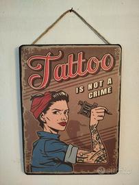 STAMPA SU LEGNO, TATTO VINTAGE