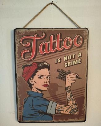 STAMPA SU LEGNO, TATTO VINTAGE