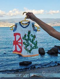Abitino estivo bimba stile siciliano colorato