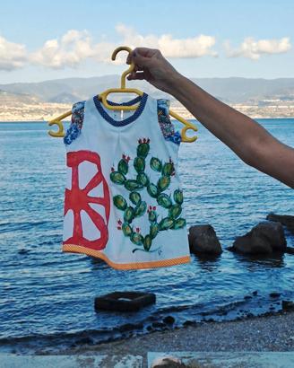 Abitino estivo bimba stile siciliano colorato