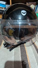 casco jet helni Milano taglia s nero lucido 