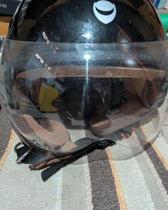 casco jet helni Milano taglia s nero lucido 