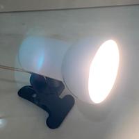 Lampada a clip in metallo bianco