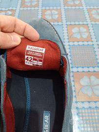 Scarpe Pull & Bear n. 42 blu scamosciate