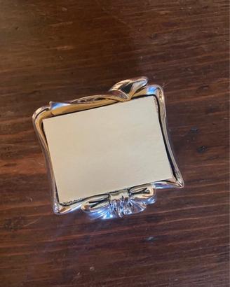 Porta  post it laminato argento