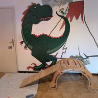 Arco/ dondolo con rampa da arrampicata montessori