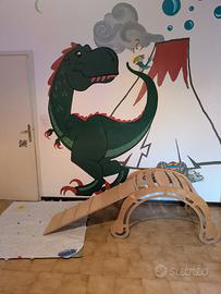 Arco/ dondolo con rampa da arrampicata montessori