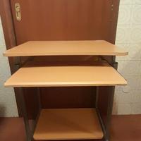 Scrivania porta PC e stampante, sedia compresa