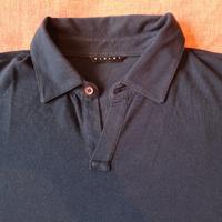 Polo cotone blu maniche lunghe marca Sisley mis.L