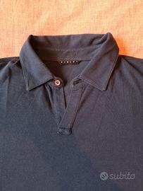 Polo cotone blu maniche lunghe marca Sisley mis.L