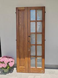 portoncino ingresso legno e vetro 