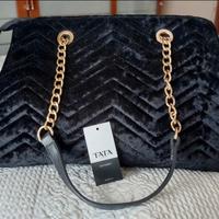 Borsa Nera in Velluto Nuova Made in Italy