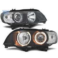 FARI BMW X5 E53 99-03 ANGEL EYES FONDO NERO ANELLO