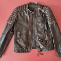 Giacca pelle marrone artigianale Jack & Jackie Lea
